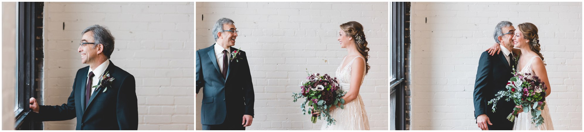 first look father and bride, toronto wedding photographer