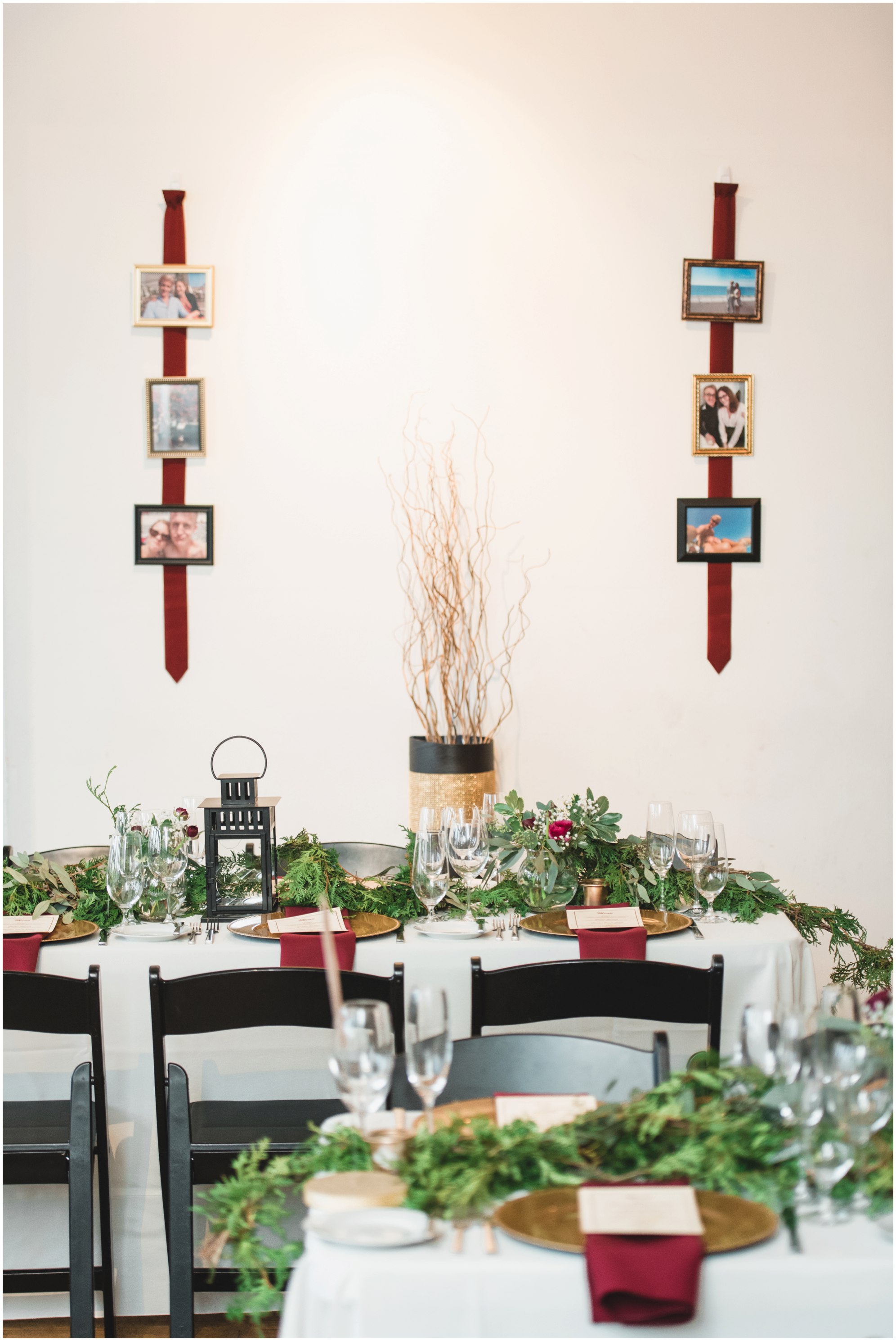 burroughes winter wedding photos of reception decor