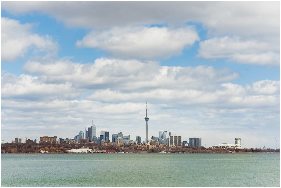 view of Lake Ontario and Toronto skyline proposal photography