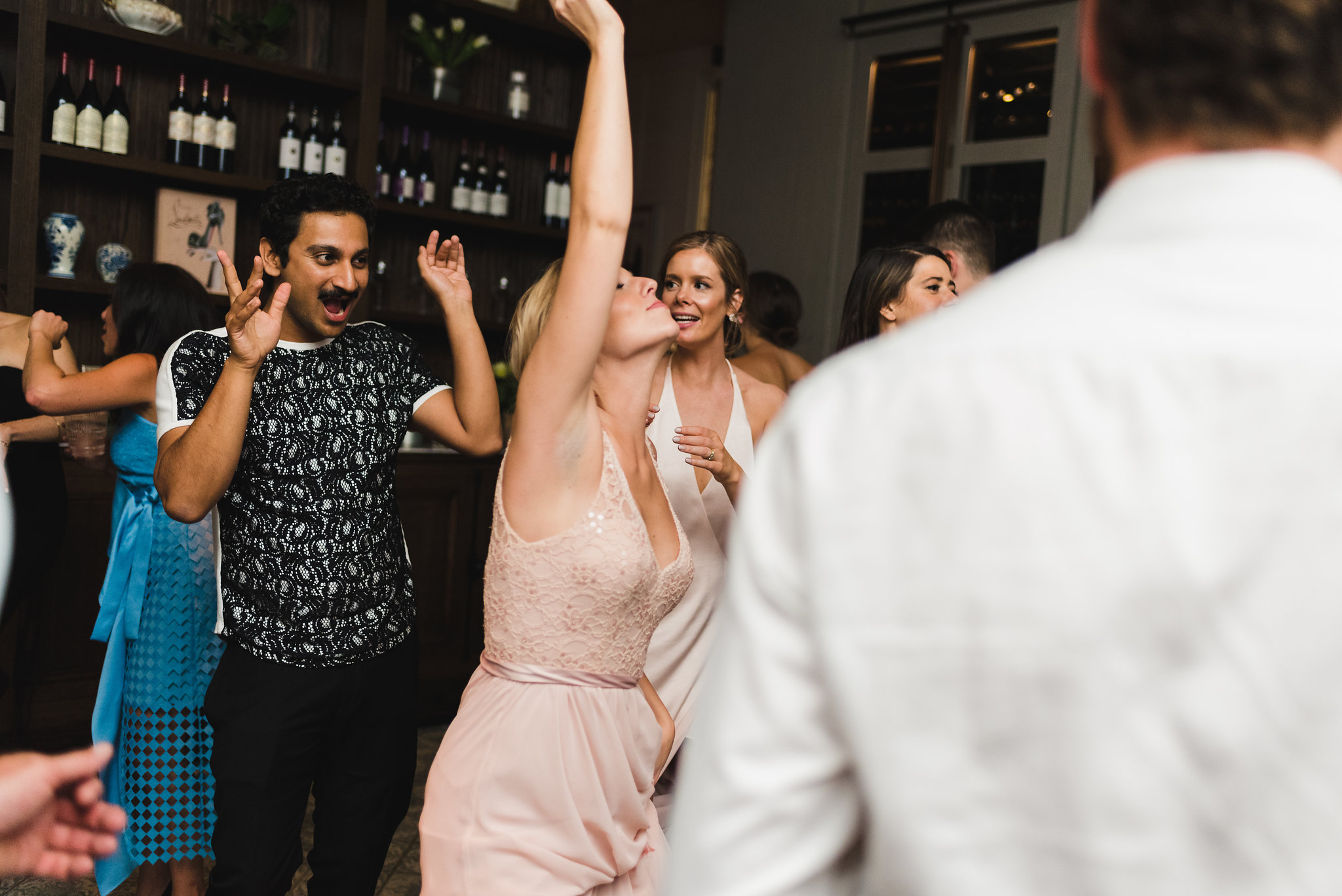 wedding guests dancing on dance floor Toronto wedding photography