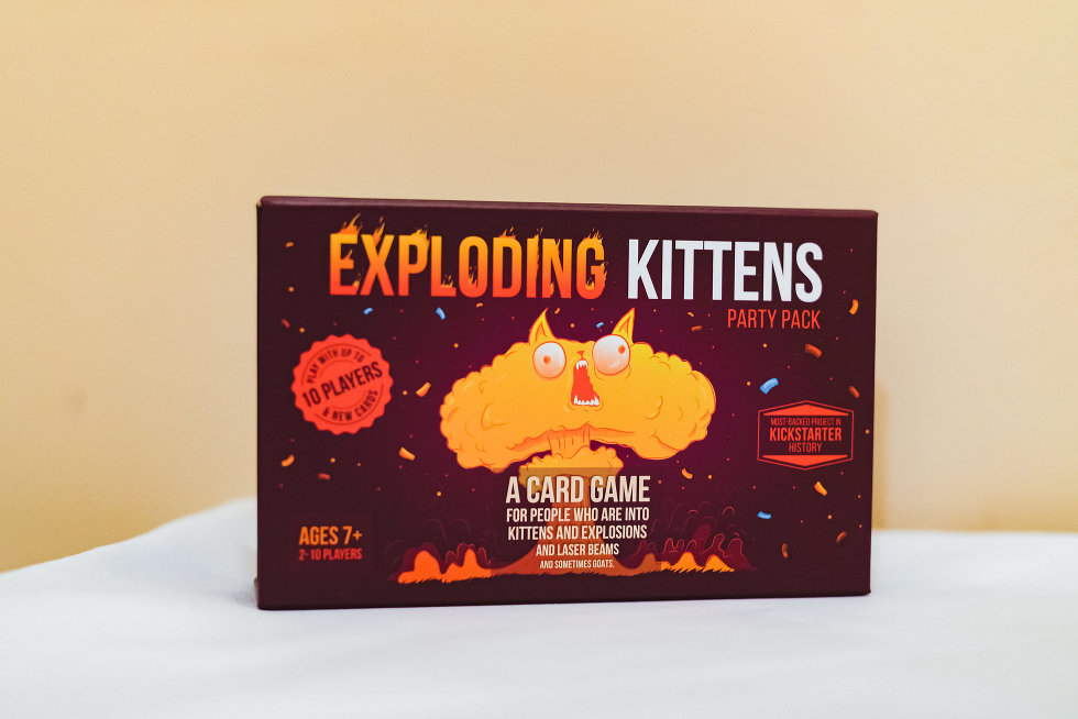 exploding kittens board game Niagara wedding photography