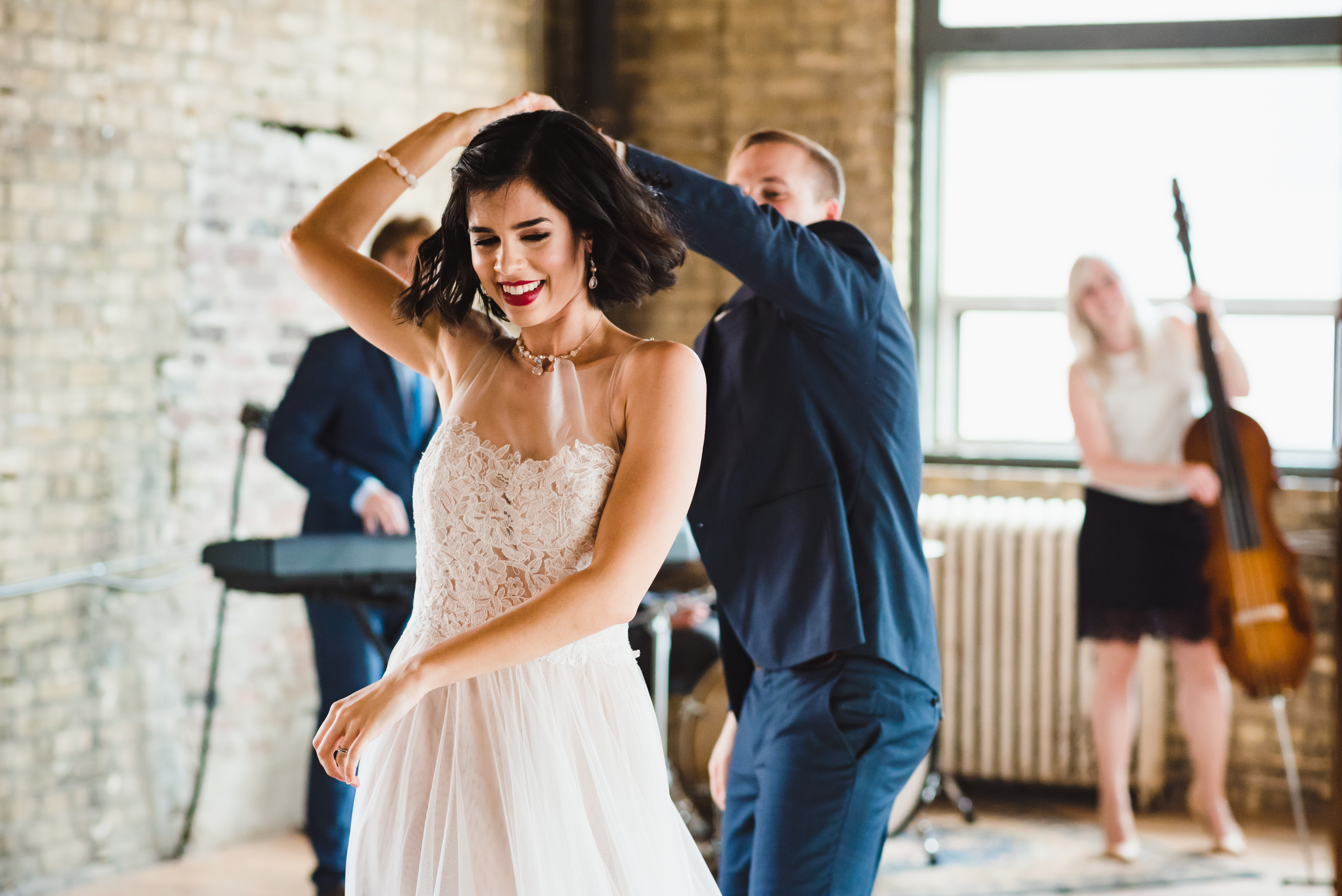 bride and groom dancing Jam Factory wedding Toronto