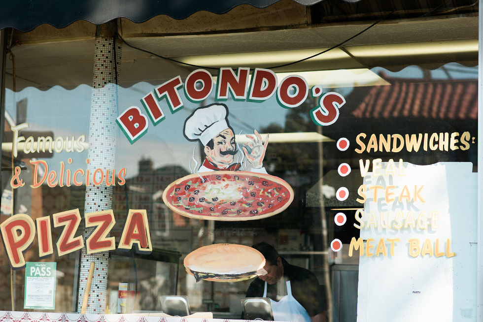 writing on the glass window of bitondo