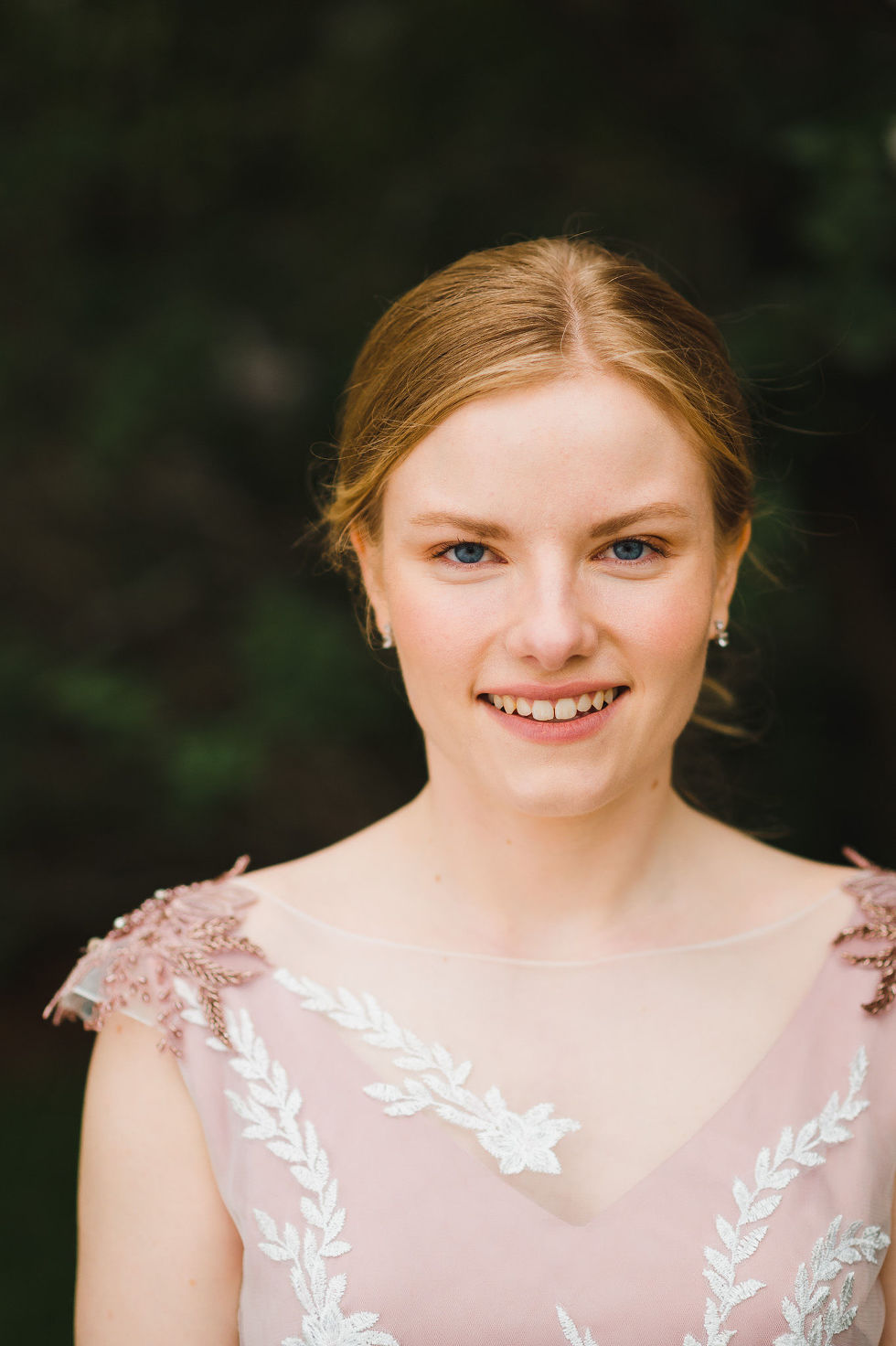 bride smiling during her charming southern style wedding at Ruthven National Historic Site near Hamilton