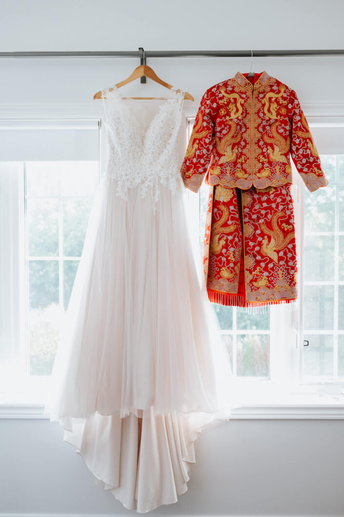 wedding couple's attire