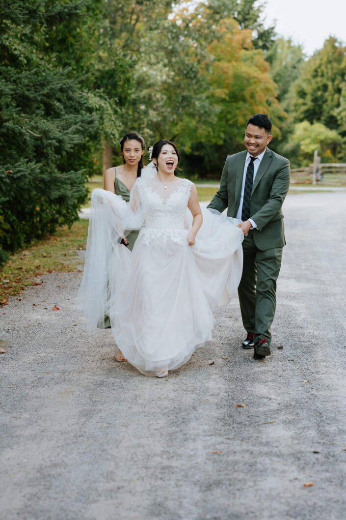 bride with bridesmaid