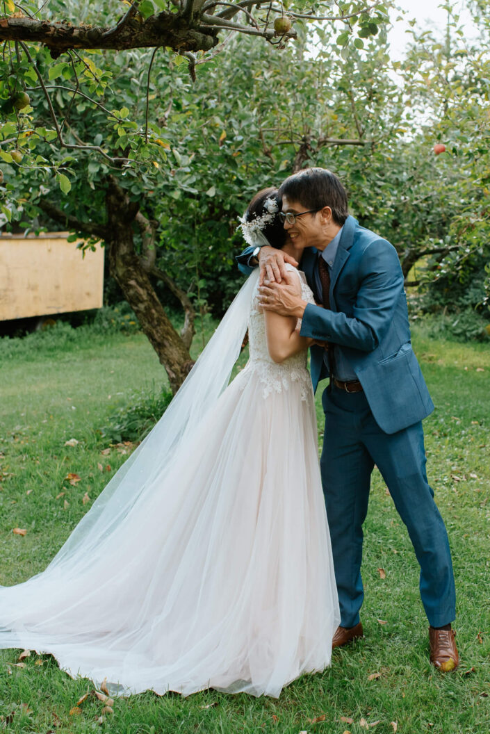 bride with family
