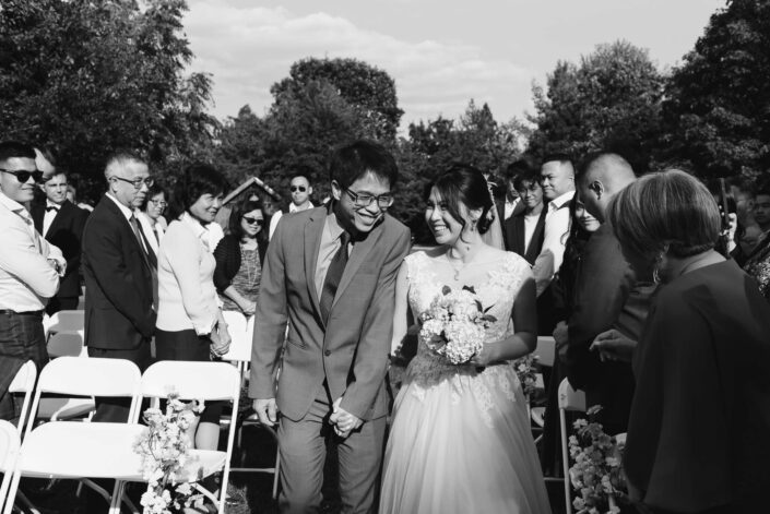 bride walking down aisle