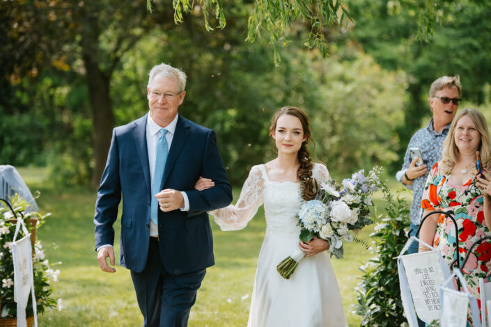 bride walking down the aisle